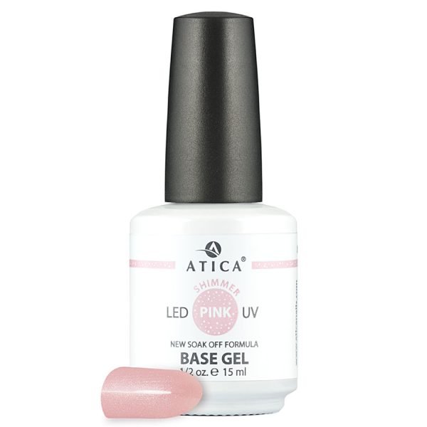 Base Gel PINK SHIMMER Atica 15 ml