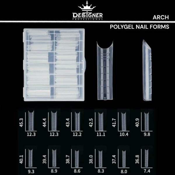 Plastic Nail Tips(Dual Form) Designer 'Arch' - immagine 2