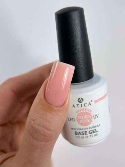Base Gel FRENCH ROSE SHIMMER Atica (Fiber) 30ml