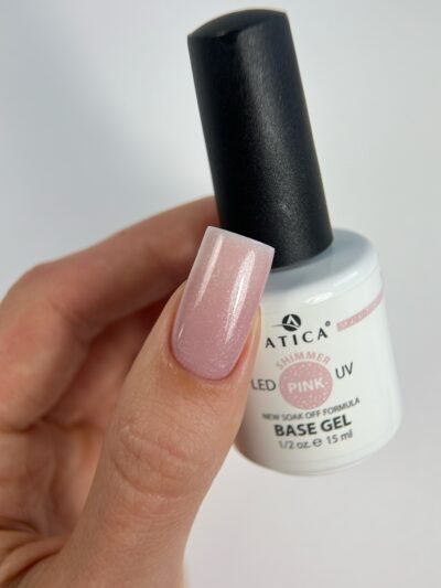 Base Gel PINK SHIMMER Atica 15 ml