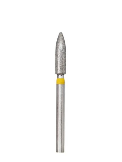 Punta Diamantata a Proiettile per Levigatura – 3,1 mm-Grana Extra Fine (Gialla)