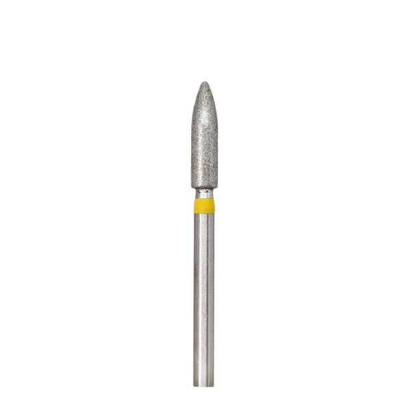 Punta Diamantata a Proiettile per Levigatura – 3,1 mm-Grana Extra Fine (Gialla)