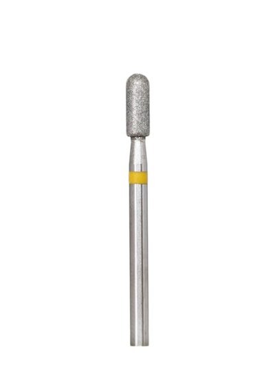 Punta Diamantata Cilindrica con Punta Arrotondata –3,1 mm-Grana Extra Fine (Gialla)